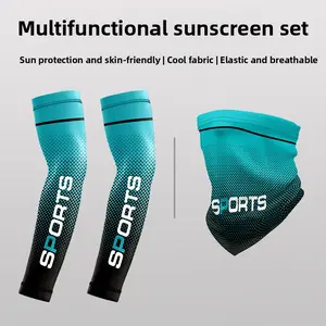 Men's Summer Ice Sleeve Riding Arm Cover Hand Sleeve Outdoor Locomotive Fishing Arm Guard Ice Silk Sunscreen Sleeve
