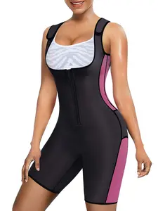 Women's Breathable Neoprene Sauna Suit with Zipper, Full Body Sweat for Fitness & Weight Loss, Comfortable & Durable Design