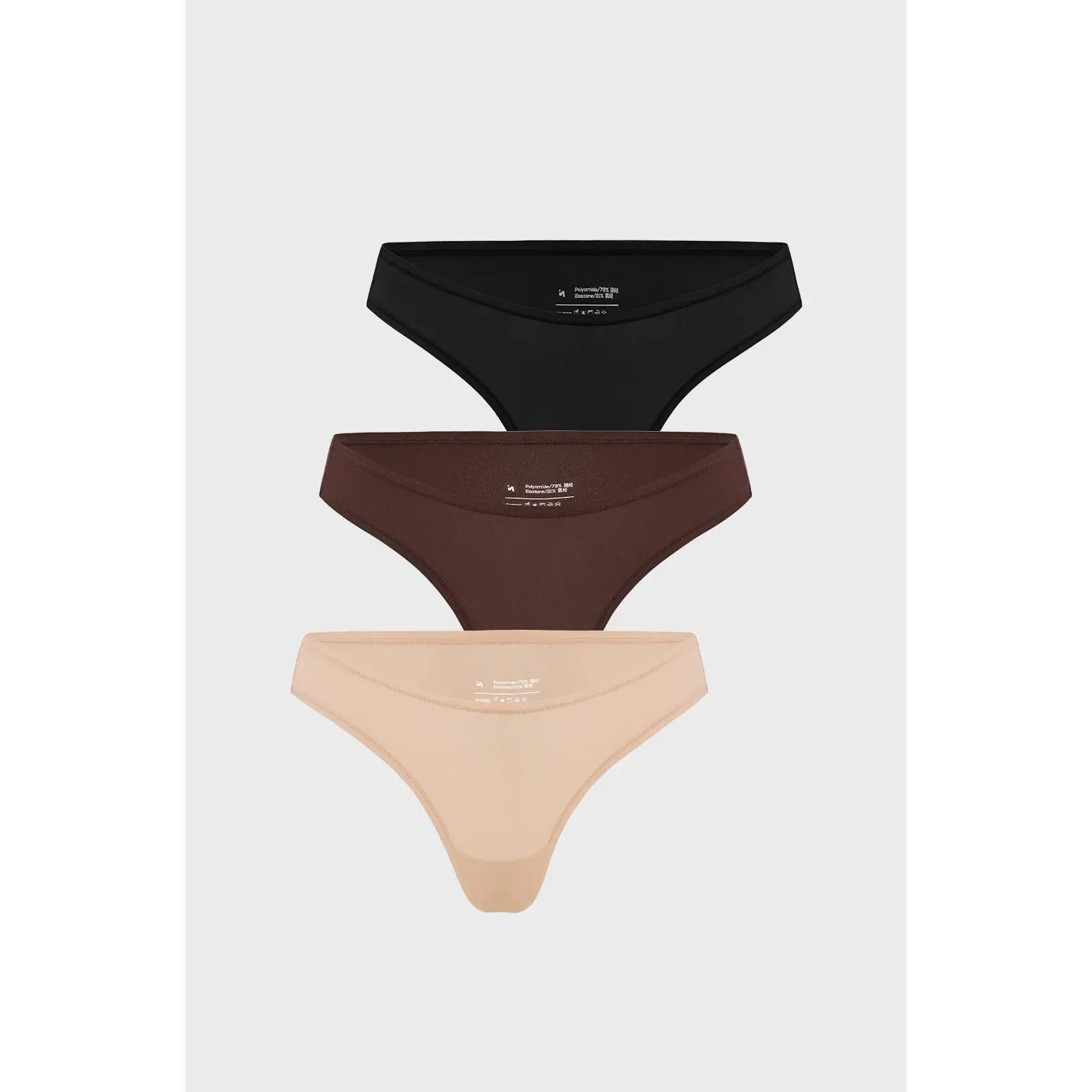 V-shaped Low Rise Thongs 3 Pack V-shaped Low Rise Thongs 3 Pack