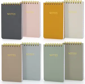 Aesthetic Pocket Notebooks Set Of 8 Small 3x5 Spiral Notepads With Lined Pages For Women Modern Colors Double-Wired Bound Stay Organized Boost Productivity