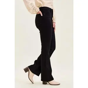 Judy Blue Tummy Control High Waist Black Bootcut Non Distressed Denim Jeans 881184, Stretchy Cotton Comfort Womenswear Bottom, Chic Trendy Style Line Dancing