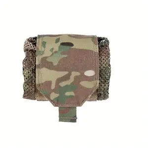 2024Tactical 500D Roll-Up Mag Mesh Dump Pouch - Compact EDC Net Pocket for Outdoor Sports & Hunting, Durable Polyamide with Drawstring Closure, Camouflage Pattern, Hunting Accessory |   Camouflage Net Pouch |   Nylon Netting, Tactical Pouch2025
