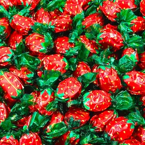 Strawberry Filled Bon Bons | 1 Pound Bag | Hard Candy | Individually Wrapped