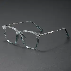 Luxury Black Square Eyeglasses Frames | Trendy Retro Computer Glasses | Lightweight Anti-Blue Light Eyewear for Office, Gaming & Daily Wear