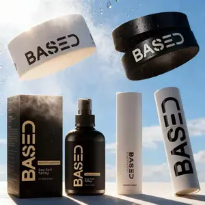 BASED Texture & Hold Duo Sea Salt Spray & HairClayBundle Non-Toxic Volumizing Spray with Kelp & B5+ Strong Hold Texturizing Clay with Santal Sandalwood,LowShine