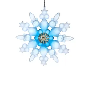 Light Blue Frost Snowflake Ornament