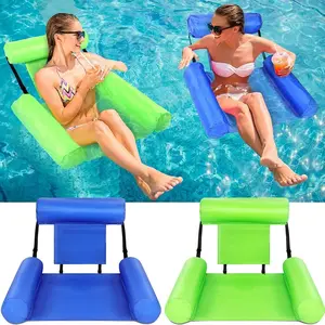 Inflatable PVC Water Beach Chair for Adults - Adjustable Pool Float Hammock, Portable Floating Lounge for Swimming Pool