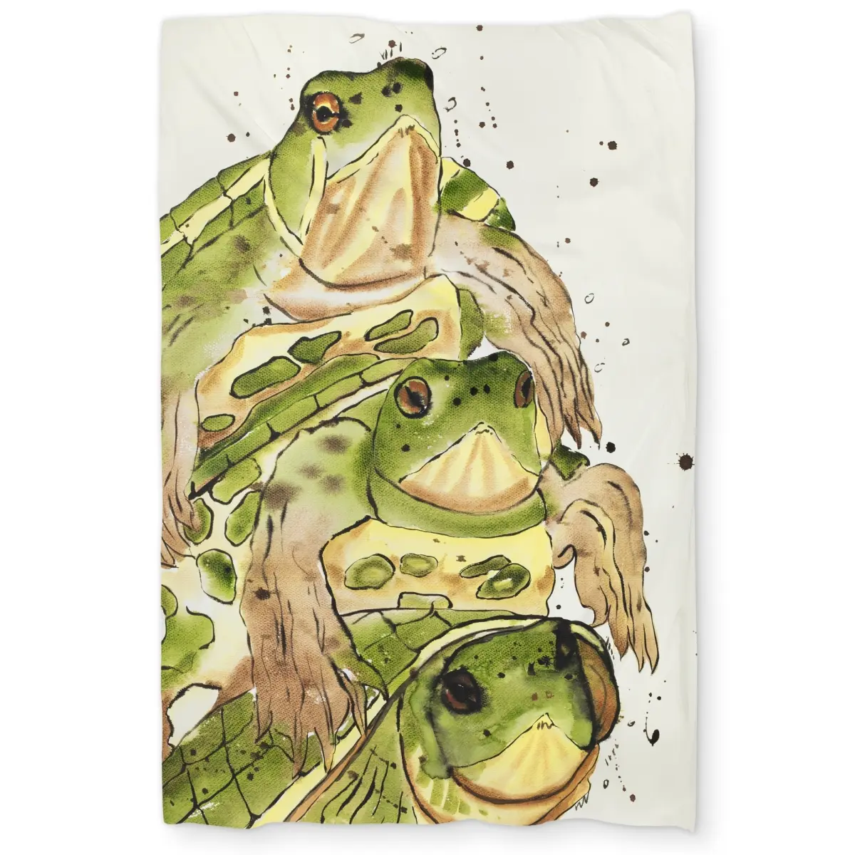 Begin Home Decor C1DCTXLWLD0WO3 Aquatic Turtles Decorative Duvet Cover - Twin Extra Long Size, Aquatic Duvet Covers, Animal-Themed Bedroom Textile Soft Furnishing