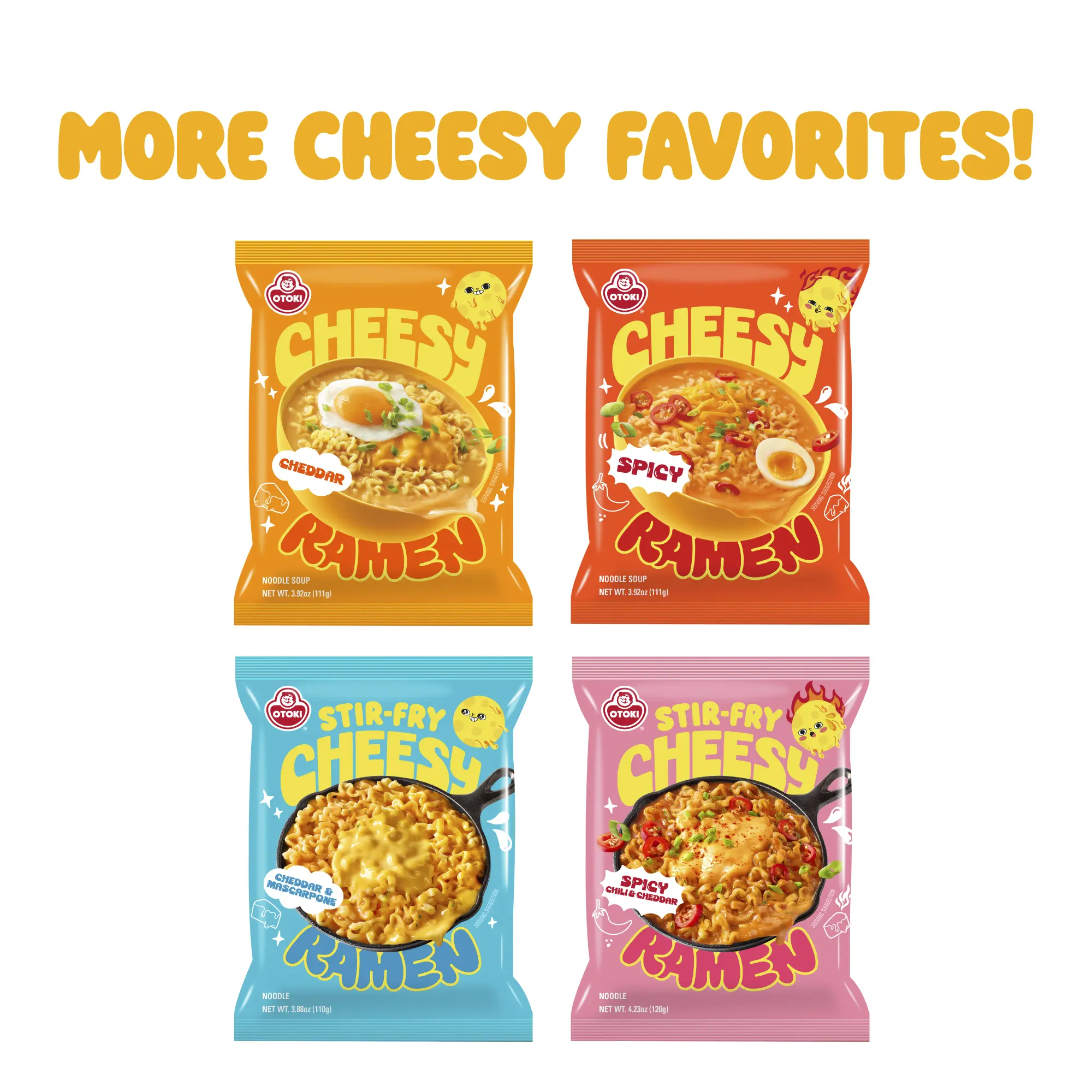 OTOKI Cheesy Ramen – Cheddar Flavor | Non-Spicy, Creamy & Savory