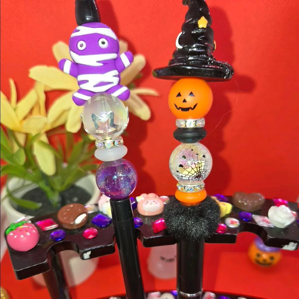Mummy Marker and Pumpkin and Dinosaur  beaded pen $7 each
