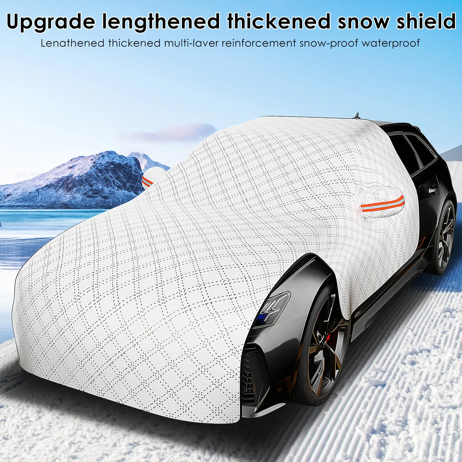 Car Snow Shield Front Windshield Snow Cover Frost Frost Windshield Windows Four Seasons Universal Thickened Cover Cloth Sunshade Cover for Cars Windshield Sunshade