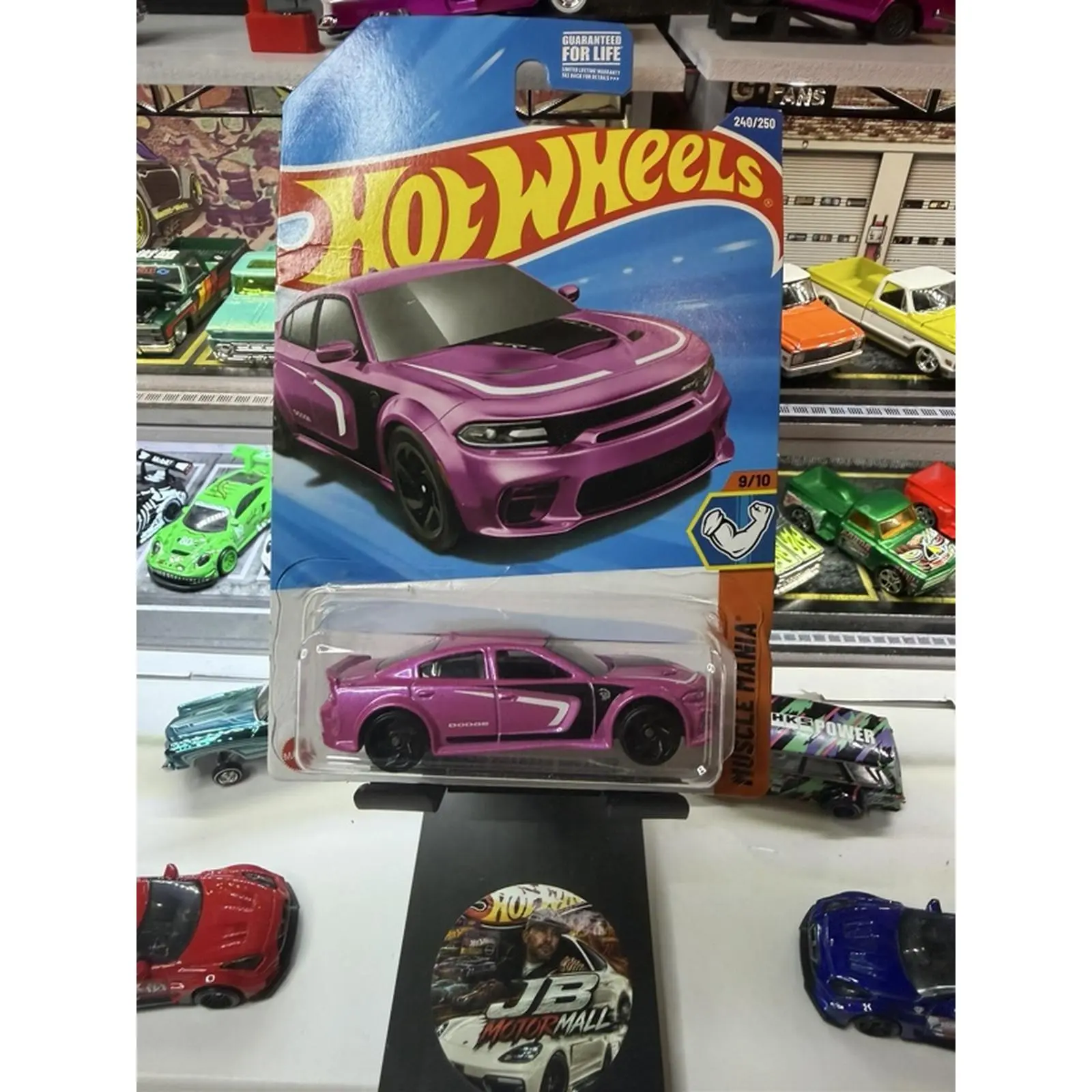Hot Wheels Purple Dodge Challenger Die-Cast Car Model 246/550 Collectible Toy for Kids and Enthusiasts