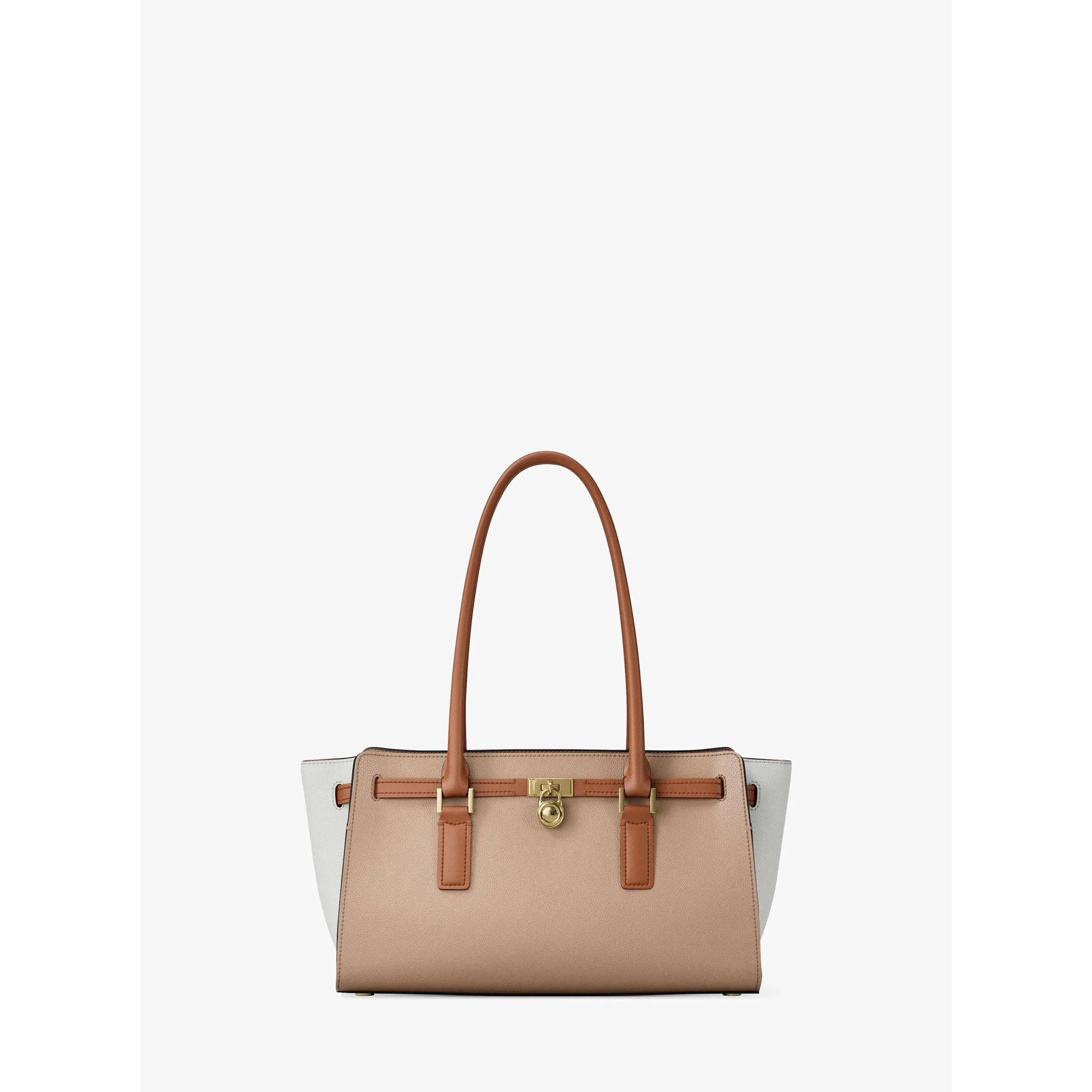 Hamilton Moderne Small Color-Blocked Leather Satchel
