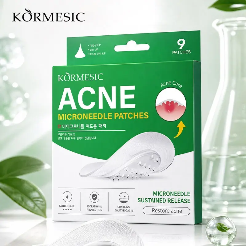 Microneedle Acne Patches, 9 Count, Invisible Spot Stickers With Centella Asiatica & Salicylic Acid For Blemishes & Under-Skin Zits