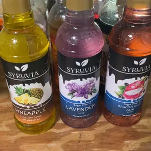 Syruvia Sugar-Free Lavender Syrup, 25.4 fl oz – Premium 0-Calorie Coffee Flavoring, Kosher & Gluten-Free. Ideal for Drinks, Sodas, Shakes & Desserts.