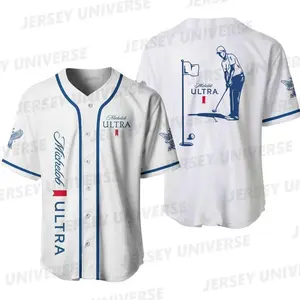 Michelob Ultra Golf Baseball Jersey, White Michelob Ultra Golfer Jersey, Beer Jersey, Beer Lover Gift, Gift For You, Baseball Jersey Lover .