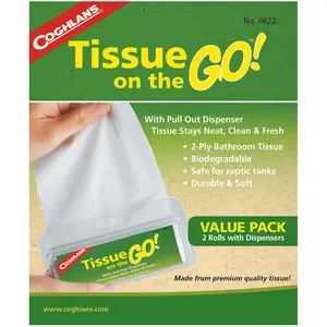 Coghlan's Tissue On The Go! (2 Pack) Pocket Size w/ Dispensers, Camping Survival