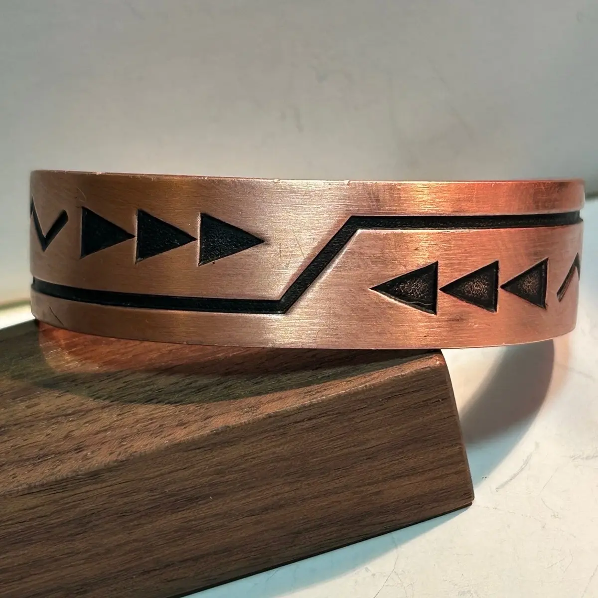 Fred Harvey Era Storyteller Copper Cuff Bracelet Navajo 40s Bell Trading Post Native Vintage Jewelry Southwestern Birthday Christmas Gift