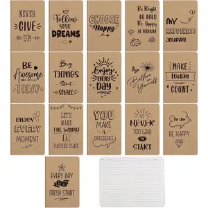 16 Pack Mini Inspirational Notebooks, Mini  Journals Bulk Small Lined Pocket Notebook for Students School Supplies Employee Appreciation Gifts