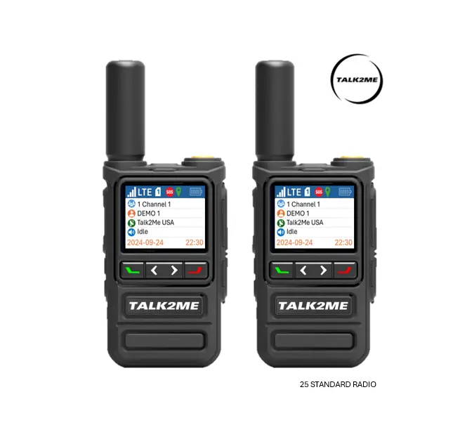 Talk2Me 25 STANDARD Digital Walkie Talkie Pair with 1st Year Service Included Works in 36 Countries including all carriers in the United States.