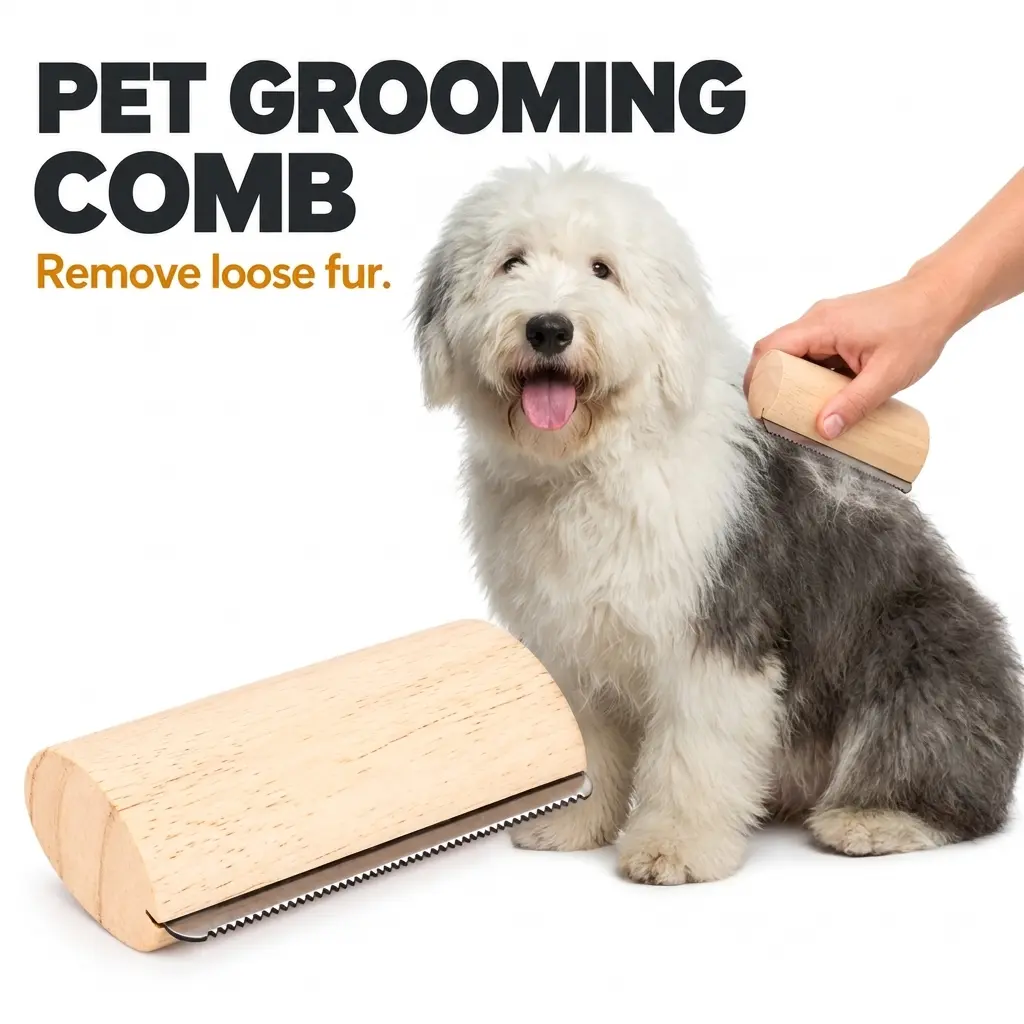 Dog Deshedding & Grooming Brush, 5-Inch 4 oz Comb for Short-Haired and Long-Haired Dogs Removal Brush dogs