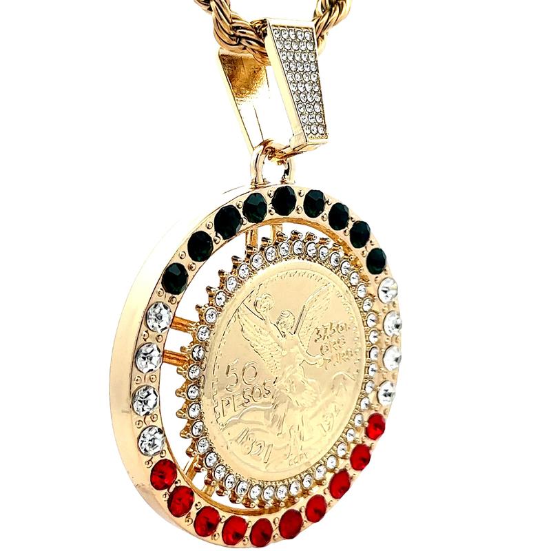 Spinning Centenario Mexican Colors with 26” Rope (24K Gold Filled)