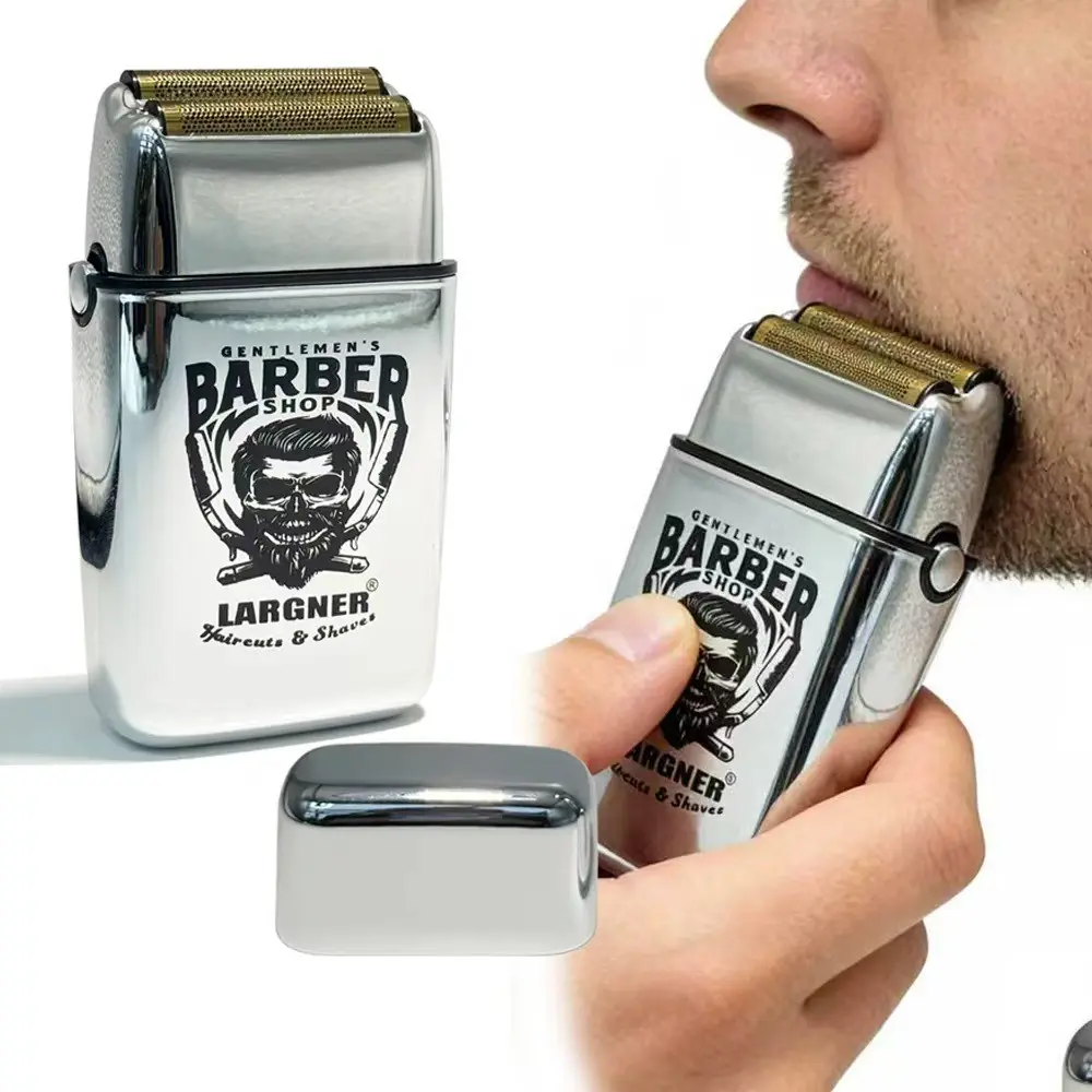 Men's Travel Shaver USB-C Rechargeable Electric Razor, Cordless Waterproof Shaver, 60-Minute Battery Life, Detachable Washable Head, Wet & Dry Use, Portable Grooming Kit, Body Hair Shaver