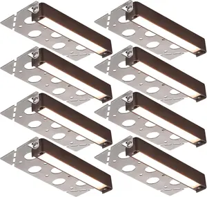 ETL 8-Pack 7 Inch LED Hardscape Lighting, Update Retaining Wall Lights, LED Landscape Lighting, 12-24V AC/DC Paver Light Low Voltage, 3W/4W/5W Dimmable Outdoor Step Lights, 2700K Soft White, GE festival decoration