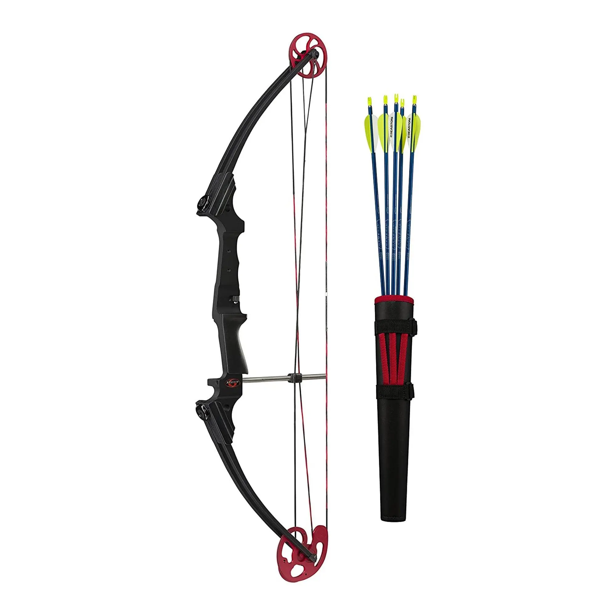 Genesis Original Archery Compound Bow and Arrow Set, Draw Hand-Left, Black Genesis Original Archery Compound Bow and Arrow Set, Draw Hand-Left, Black