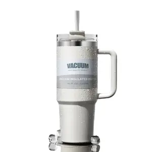 40oz Car Cup, 304 Stainless Steel Insulated Cup, Large Capacity, Portable With Handle, Ice-Resistant Cup, Essential For Outdoor, Home, And Office Use