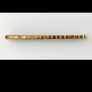 New York Sports Italian Charm Bracelet Gold Stainless Steel 18 Charms Elegant Jewelry for Men and Women