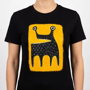 Monster Folk Art Graphic Tee, Gothic Whimsical Cute Alien Design, Creepy Goth Witchcore Aesthetic, Funny Birthday Gift Idea, Kawaii Quirky Style, Unisex, Comfortable, All‑Season Wear