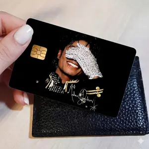 Michael Jackson Rhinestone Glove Card Skin, King Of Pop Tribute, Retro Pop Music Vinyl Sticker, Credit Card Cover, Aesthetic Wallet Accessory, MJ Fan Gift