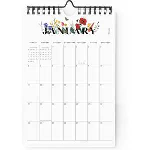 Mini Calendar 2026 Wall Calendar, 12 Months Calendar Runs from January 2026 to December 2026, Small Vertical 6 x 9 Inch Monthly Planner for School Office Home Organizing