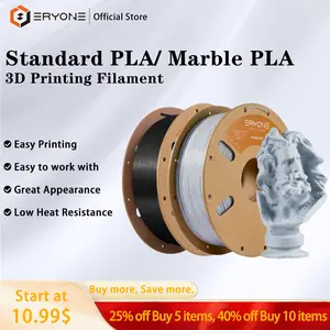 ERYONE PLA Filament 3D Printer PLA Filament 1.75mm +/- 0.03mm, PLA Filament 1KG Cardboard Spool(2.2LBS) Multiple color options| No-Clog Filament for Smooth 3D Prints Perfect for Beginners & Pros