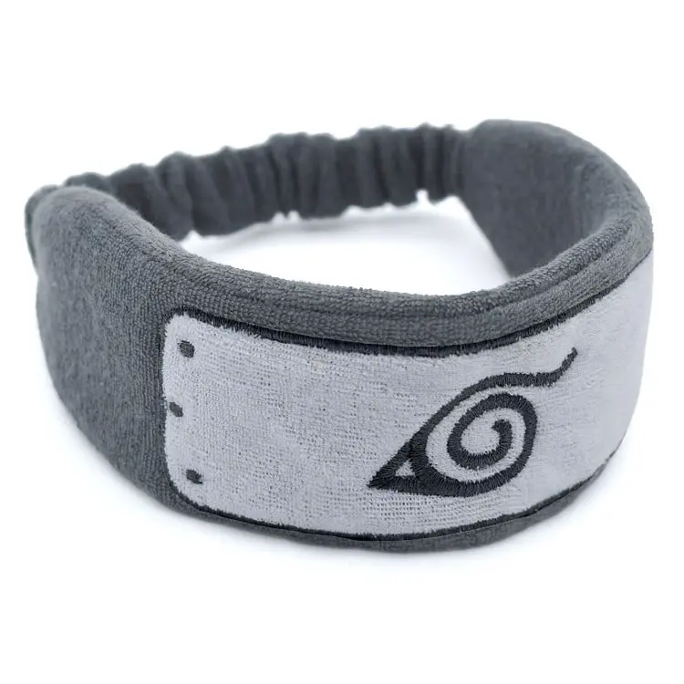 Leaf Village Headband Sweatband Anime Fan Must-Have Soft & Sweat-Absorbent Grey with Eye Symbol