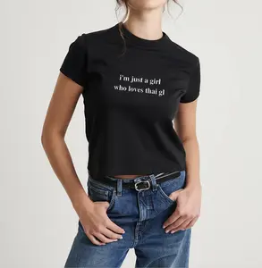 Thai GL T-Shirt Y2K Style Top Women's Wear Crewneck Short Sleeve G500B Baby Tee Classic Fit Soft Cotton Unisex Youth Sizing