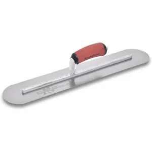 Fully Rounded Concrete Finishing Trowel, High Carbon Blade, DuraSoft Handle, 20 x 4, the USA, MXS20FRD