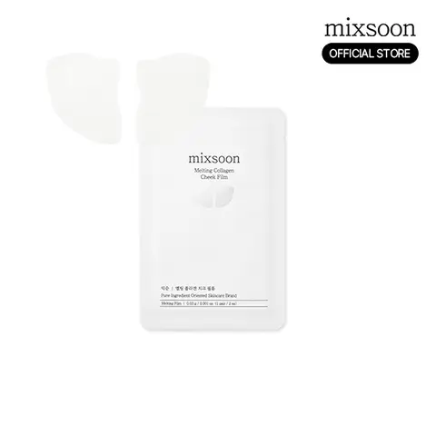 [mixsoon Official Shop] Melting Collagen Cheek Film - 5 Pairs (10ea), French Hydrating Korean Face Mask with Deep Collagen & Hyaluronic Acid, Sensitive Skin Moisture-Boosting Ingredients Mask for Glass Skin, Hydrating Mask