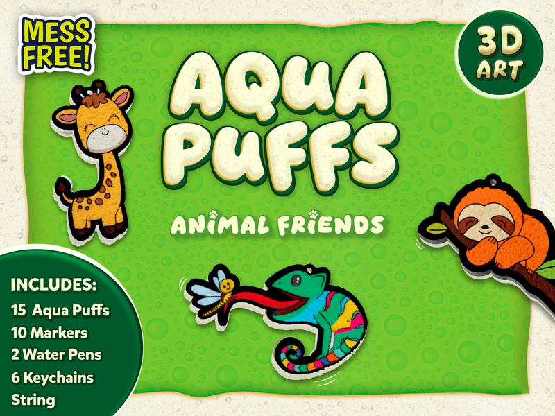 Skillmatics 3D Art Kit - Aqua Puffs, Mess-Free Fun, Magical Craft Activity, Travel Toys, DIY Decor, Creative Gifts for Girls & Boys Ages 4, 5, 6, 7, 8, 9, 10