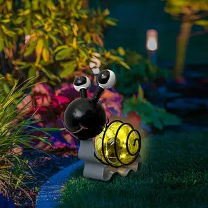Solar Outdoor Snail Lights for Garden - Outdoor Statues Figurine Lights for Lawn, Patio, Balcony, Yard Ornament Cut Housewarming Gifts(1 pc)