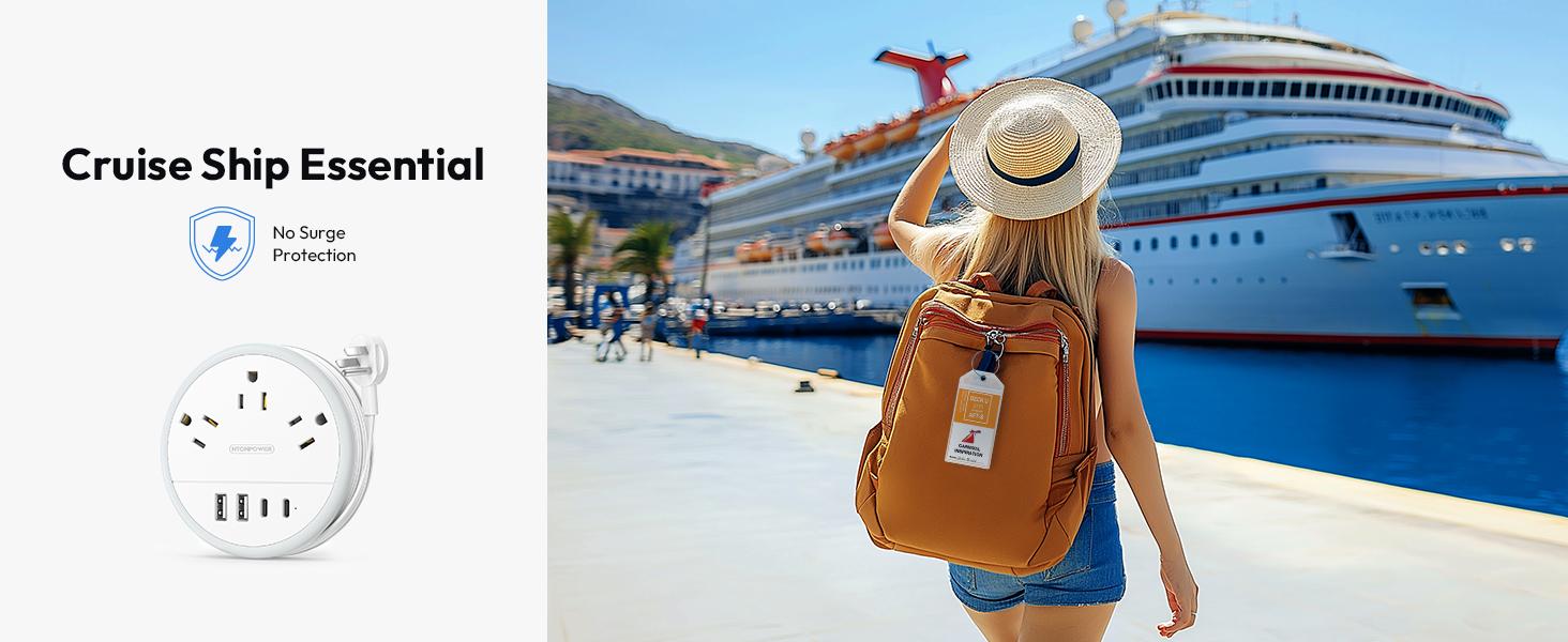 NTONPOWER Travel Power Strip Cruise Approved, 7-in-1 with 3 AC Outlets & 4 USB (2 USB-C), Flat Plug 4FT Wrapped Around Extension Cord, Travel Essentials for Cruise, Hotel & Dorm, Purple Round Strip, Smart USB Charging NTONPOWER Travel Power Strip Cruise Approved, 7-in-1 with 3 AC Outlets & 4 USB (2 USB-C), Flat Plug 4FT Wrapped Around Extension Cord, Travel Essentials for Cruise, Hotel & Dorm, Purple Round Strip, Smart USB Charging