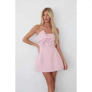 Alix Twist Front Bubble Mini Dress