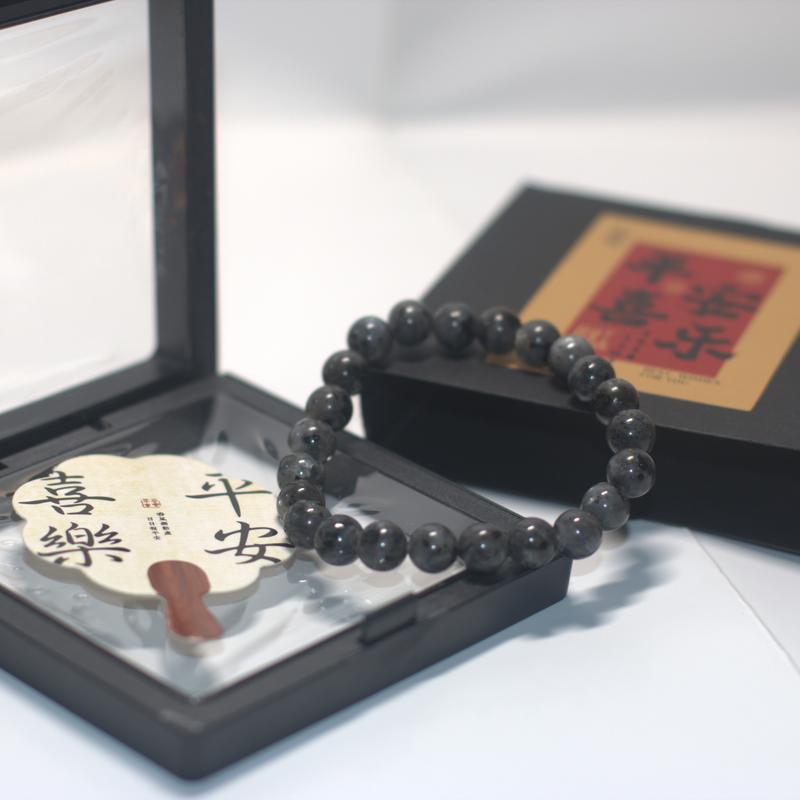 Chic Black Stone Bead Bracelet - a Bohemian-Inspired Accessory, Great for Couples, an Ideal Present for Any Event, Suitable for Everyday Use | Adorable Bracelet | Genuine Stone Bracelet