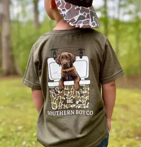 Youth and Adult Lab in Camo Cooler Boy's Short Sleeve Shirt, Local Boy Outfitter T-Shirt, Vintage Camo Shirt, Southern Boy Co Youth Fishing Sweatshirt, Old School Graphic Funny Dog Streetwear Trendy Girl Mom Dad Gift RG1