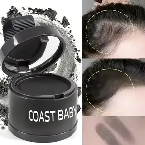 Portable Hairline Powder Compact With Puff and Mirror Compact Packaging For Easy Carry Quick Touch-up On The Go For Sparse Hairline And Fluffy Look