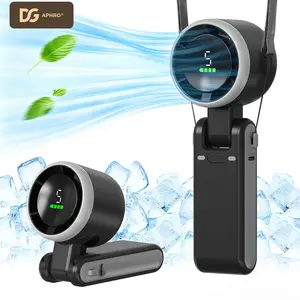 DGAPHRO Portable Handheld Turbo Fan - 5-Gear Wind, Battery-Operated, 8.5-Hour Max Runtime, 3-in-1 Air Turbo Tech Cooling Fan for Outdoor Activities, Travel (Black)