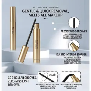 POLAN Feather Tubing Lash Mascara |   Curling Lengthening Waterproof Smudge-Proof No Flaking Clump Free Warm Water Removable 24H Long Wear Hold Curl All Day Sunflower Lash Effect Cruelty Free For All Eye Shapes
