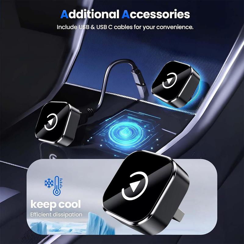 2026 Wireless carplay Adapter for iPhone/Android - Fast Connection,No Latency,Hands-Free Call wireless adapter Electronic Charger carplay dongle