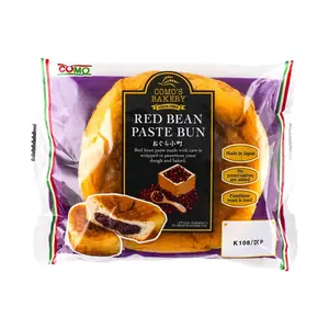 COMO Red Bean Cream Bun 100g - Soft Japanese Bakery Snack, Nutritious Breakfast Pastry